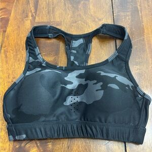 Black Camouflage Sports Bra